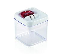 Leifheit 31207 Boîte rectangulaire de 0,4 l, Rouge, Transparente, Blanche, 1 pièce (S)