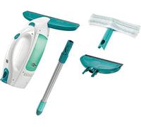 Leifheit Aspirateur à vitres Dry & Clean – Set sans trace avec lave-vitre électrique, manche 43 cm