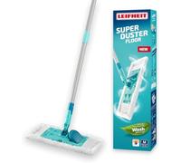 Leifheit Balai plat SUPERDUSTER Floor – microfibre lavable, housse anti-poussière, sols durs