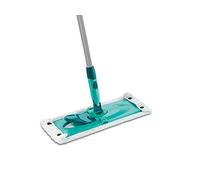 Leifheit Balai lave-sol Combi M micro duo avec manche en acier 140 cm, Balai microfibre performant avec housse à 2 fibres, Balai serpillière à housse détachable, balai à plat articulation 360°