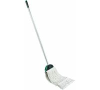 Leifheit Balai Professional Mop, Balai à franges au manche en aluminium de 140 cm, Balai sol avec tête à franges lavable en machine à laver