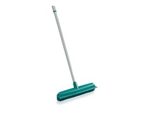 Leifheit Balai Supra, Balai brosse Caoutchouc Naturel, 35 cm, Balai sol | Poils hygiéniques, intérieur extérieur, tapis, moquette, cheveux, raclette intégrée, manche télescopique 80-140 cm, multi-sol