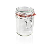 Leifheit Bocal avec Fermeture à étrier 370 ML, récipient adapté au Lave-Vaisselle, Pot en Verre idéal pour Mettre en Conserve Fruits et légumes