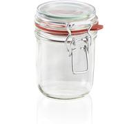 Leifheit bocal avec fermeture à étrier 370 ml, récipient adapté au lave-vaisselle, pot en verre idéal pour mettre en conserve fruits et légumes