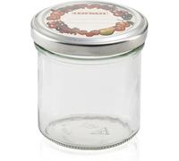 Leifheit Bocal en verre 167 ml, Bocal hermétique avec étiquette, Bocal transparent pratique pour la conservation de confiture, gelée, légumes confits, etc., bocal à confiture avec couvercle à visser