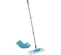 Leifheit Bodenwischer Profi XL micro duo + duster static Bezug, Wischmopp, Stahlstiel, Kunstfaser, 55170