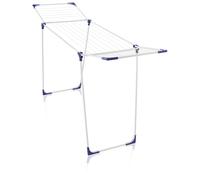 Étendoir à linge Leifheit Classic 180 Solid 81621, séchoir à linge compact avec 18m d'étendage et 4 supports pour cintres, blanc