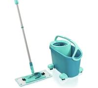 LEIFHEIT Clean Twist M Ergo mobile 52121 Kit de nettoyage sol - Balai a plat lave sol avec housse. seau a essorage facile. roulettes