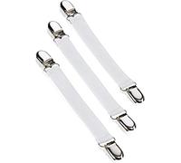 Leifheit Clips de Fixation pour Table à Repasser, Clips de retenue pour Planche à Repasser, Sangles de Fixation Blanches pour faciliter Le Repassage
