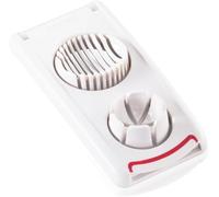 Leifheit Coupe-œufs Combi ComfortLine, Trancheuse manuelle pour œufs, pommes de terre cuites à l’eau, champignons, Ustensile de cuisine 3-en-1 pour découpe en tranches rondes, ovales et en quartiers