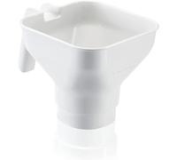Leifheit Entonnoir de remplissage, Entonnoir de cuisine idéal pour remplir les pots à confiture, Entonnoir en plastique blanc de 8,2 cm de diamètre, entonnoir à confiture lavable au lave-vaisselle