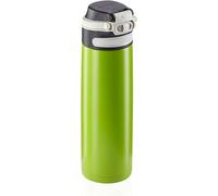 Leifheit Flip Bouteille isotherme (600 ml) avec bouchon à vis, mug voyage avec fermeture 100% anti-fuite, mug étanche avec ouverture à une main, vert