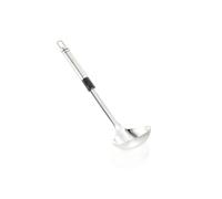 Leifheit Grande louche ProLine, Louche en Acier Inoxydable | Ustensile de cuisine à manche ergonomique, grande capacité de 100ml par louche, cuillère de service avec œillet de suspension