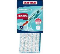 Leifheit Housse de nettoyage cotton plus pour lave-sol Picobello S, Housse de rechange pour carrelages et sols en pierre, Serpillère lavable en machine à laver