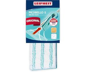 Leifheit Housse de nettoyage micro duo pour lave-sol Picobello S, Housse de rechange pour tous types de sols, Serpillère lavable en machine à laver