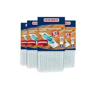 Leifheit Housse de Rechange Micro Duo Clean Twist M Ergo et Power Clean | Lot de 4, système double fibre, pour Clean Twist M Ergo et Power Clean M, housse pour balai lave-sol, lavable 200 fois à 60°C