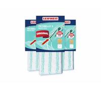 Leifheit Housse de Rechange Picobello S Micro Duo, pour Tous sols, Lot de 3 | Housse de nettoyage 27 cm, microfibre avec poils spéciaux pour les joints et les sols structurés, serpillère lavable à 40 °C