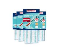 Leifheit Housse de Rechange Picobello S Micro Duo, pour Tous sols, Lot de 4 | Housse de nettoyage 27 cm, microfibre avec poils spéciaux pour les joints et les sols structurés, serpillère lavable à 40 °C