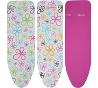Leifheit Housse pour table à repasser Cotton Classic M, housse de table à repasser rembourrée en coton classique, housse pour planche à repasser 125 x 40 cm max., avec bande élastique