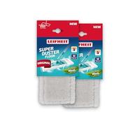 Leifheit Housse Dépoussiérante SUPERDUSTER Floor M, 2 Microfibres | Lot de 2, lavable 100 fois à 40 °C, pour dépoussiérage à sec des sols, compatible tous balais Leifheit de taille M, inserts