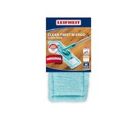 Leifheit Housse Lave-Sol Static Plus pour Clean Twist M Ergo & PowerClean, Housse de Rechange Microfibres électrostatiques, Housse pour Balai pour sols Lisses, Nettoyage à Sec et dépoussiérage