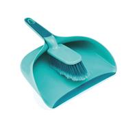 Leifheit Kit de balayage 41410 – Balai à extrémités épissées avec pelle caoutchouc – Bleu