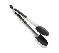 Leifheit Pince de cuisine et à barbecue ProLine, Accessoire de cuisine avec embouts résistants à la chaleur et verrouillage innovant, Ustensile barbecue de 31 cm en acier inoxydable