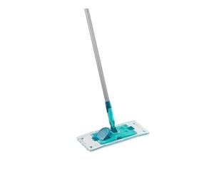 Leifheit Lave-Sol Power Clean M Micro Duo, Balai Plat, 33 cm, Click-System | Balai serpillière Technologie CleanBlade, housse microfibre double fibre lavable 200x, balai microfibre 360°, manche 140 cm