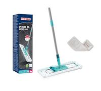 Leifheit Lave-sol Profi XL avec 2 housses, 1 housse microfibre pour lavage et 1 housse SUPERDUSTER XL pour nettoyage à sec des sols, manche acier de 146 cm, balai microfibre largeur de nettoyage 42 cm