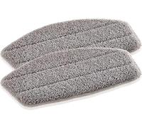 Leifheit lot de 2 housses de rechange pour balai vapeur CleanTenso, éponge microfibre pour balai à vapeur, nettoyage en profondeur, éponge de remplacement lavable, dessous velcro