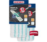 Housse balai serpillère Profi XL micro duo 55153 Leifheit, housse de rechange serpillière balai à plat Profi, tous sols, lot de 2