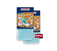 Housse balai serpillère Clean Twist M Ergo super soft 55161 Leifheit, serpillière balai à plat Clean Twist M Ergo,parquets,lot de 2
