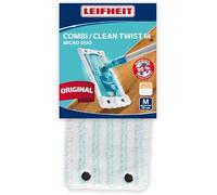 Leifheit Lot de 3 Housses Clean Twist/Combi M Micro Duo, Housse de Rechange en Microfibres pour Balai à Plat Combi, Housse absorbante pour Balai serpillère