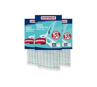 Leifheit Lot de 3 Housses Micro Duo pour Balai pulvérisateur Easy Spray XL, Housse de Rechange Microfibres, serpillère pour Balai à Plat nettoyante et absorbante à Double Fibre, Tous Types de sols