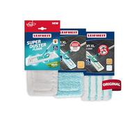 Leifheit lot de 3 housses pour balai serpillère Profi XL, lavables pour nettoyage à sec et humide, pour parquet, carrelage et autres sols, différentes housses, laver au lieu de jeter