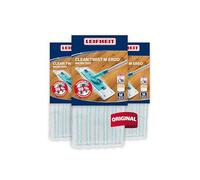 Leifheit Lot de 3X Housse Lave-Sol Micro Duo pour Clean Twist M Ergo/PowerClean, Housse de Rechange Microfibres, Housse pour Balai à Plat, Housse nettoyante pour Tous sols, Housse Double Fibre