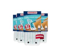 Leifheit Lot de 4 Housses Clean Twist/Combi M Micro Duo, Housse de Rechange en Microfibres pour Balai à Plat Combi, Housse absorbante pour Balai serpillère