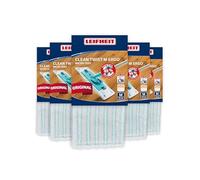 Leifheit Lot de 5X Housse Lave-Sol Micro Duo pour Clean Twist M Ergo/PowerClean, Housse de Rechange Microfibres, Housse pour Balai à Plat, Housse nettoyante pour Tous sols, Housse Double Fibre