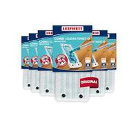 Leifheit Lot de 6 Housses Clean Twist/Combi M Micro Duo, Housse de Rechange en Microfibres pour Balai à Plat Combi, Housse absorbante pour Balai serpillère