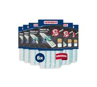 Leifheit Lot de 6 housses Profi XL micro duo, housse de rechange en microfibres pour balai à plat Profi XL, housse absorbante et nettoyante pour balai serpillère, pour tous types de sol