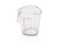 Leifheit Messbecher Comfortline, Messkanne, Kunststoff, Transparent / Rot, 1 L, 3048