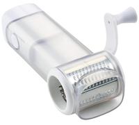 Leifheit Moulin à râper fromage et parmesan, râpe à fromage manuelle avec tambour en acier inoxydable, rapeur fromage à pâte dure sans effort, mécanisme de poussoir unique, pour droitiers & gauchers