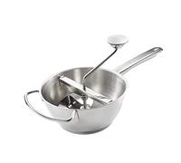 Leifheit Moulin à légumes et fruits, Presse-purée incluant 3 grilles différentes pour préparer purées, soupes, confitures ou compotes, Presse légumes manuel, Moulin purée en acier inoxydable