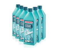 Leifheit Nettoyant vitres 1000 ml, avec alcool spécial brillance, Lot de 6 | Brillance fenêtres sans traces, produit liquide nettoyage, film protecteur contre les salissures, 1 litre, sécurité enfant