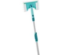 Leifheit Nettoyeur de douche micro duo Telescope 150, Tête de nettoyage rotative à 360° et manche télescopique, Balai microfibres spécial robinetterie