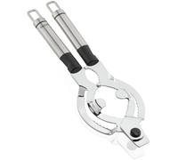 Leifheit Ouvre-bocal ProLine – inox manuel robuste, facile à utiliser, boucles de suspension design