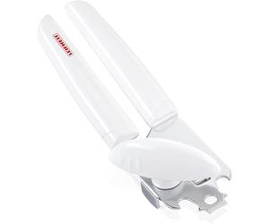Leifheit Ouvre-boîte Exact ComfortLine, Ouvre boite de conserve sans effort | Molette en acier trempé pour une ouverture sans effort, poignées ergonomiques, décapsuleur et ouvre-couvercle intégrés