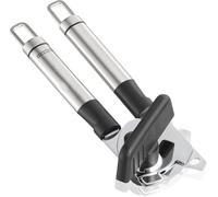 Leifheit Ouvre-boîte ProLine – manuel inox robuste, facile à utiliser, avec boucles de suspension