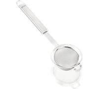 Leifheit Passoire de cuisine Sterling, ø 7,5 cm, Passoire fine en acier inoxydable de qualité supérieure, Écumoire inox avec œillet de suspension et manche ovale pour une utilisation agréable