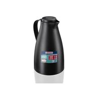 Pichet isotherme 1L noir Harmonic 28541 Leifheit, Pichet thermos café & thé 100% étanche, Thermos café chaud 24 h, thermos design
